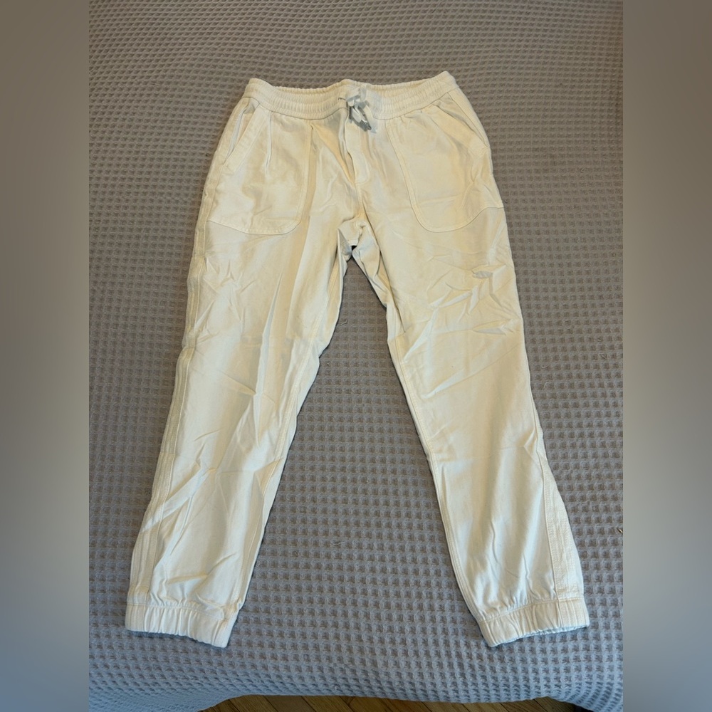 Athleta Cream Drawstring Pants